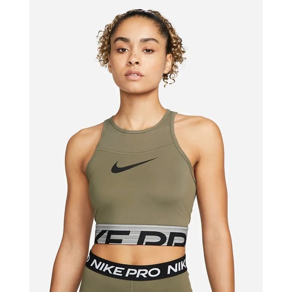 Tops - Nike Women's Pro Dri-FIT Women's Cropped Graphic Training Top Size S NEW